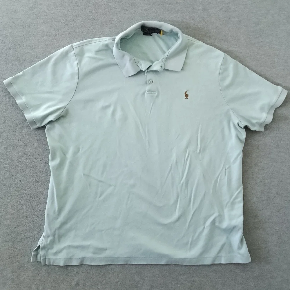 Polo Ralph Lauren Mens XL Classic Fit Short Sleeve Polo Shirt Mint Green Pony